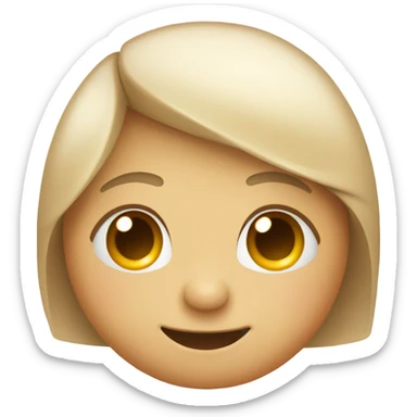 cute shy emoji sticker