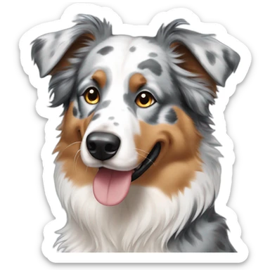 dog australian shepard blue merle sticker