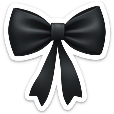 Black bow sticker