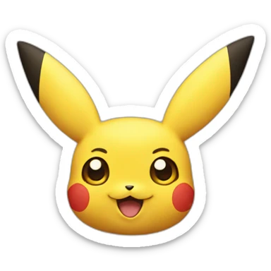 Pikachu face sticker