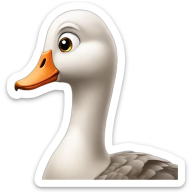 Very worried goose sticker