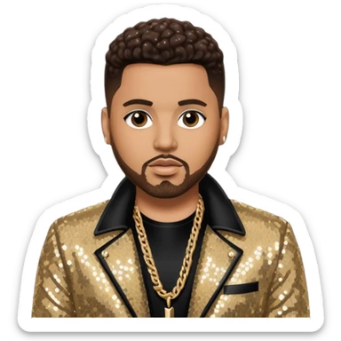Al B. Sure, R&B Singer with dark brown hair, black sequin outfit sticker
