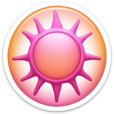 Pink sun glow  sticker
