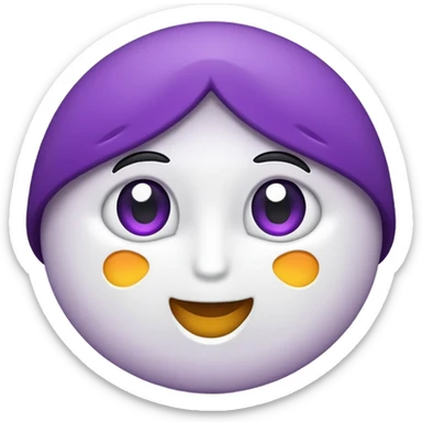 -18 symbol branco e roxo sticker