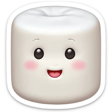 Marshmallow send kiss sticker