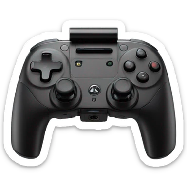 The DJI Motion Controller is a compact, matte black device with responsive joysticks and buttons, designed to fit comfortably in the palm of your hand. sticker