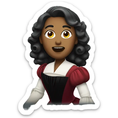 Opera singer singing sticker