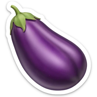 Glue on an eggplant  sticker