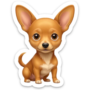 Make a yellow and orange color Chuiwawa mix and dachshund sticker