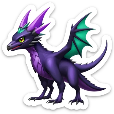 Shiny Dark Nargacuga-Noivern-Hybrid (Full body) sticker