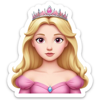 princess aurora pink sticker