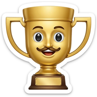 Trophy with risitas sticker