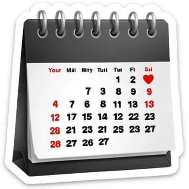 mini calander sticker