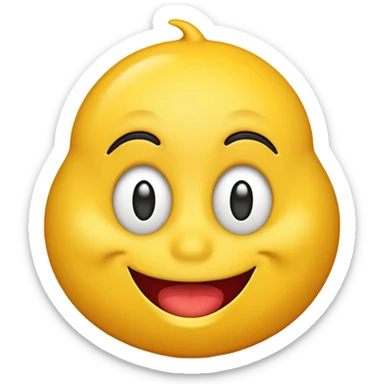 a whimsical flaboyant goofy emoji sticker