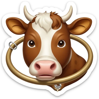  A cow that is mixed with Saturn La vacca
 sticker