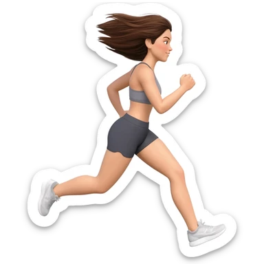 woman running sticker