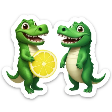 Coccodrillo e limone sticker