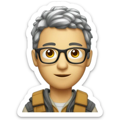 a nerdy wildling whos coding sticker