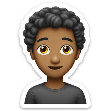 sou menino e sou humano e tenho olhos castanhos  e  tenho cabelo curto e liso e tenho pele clara. sticker