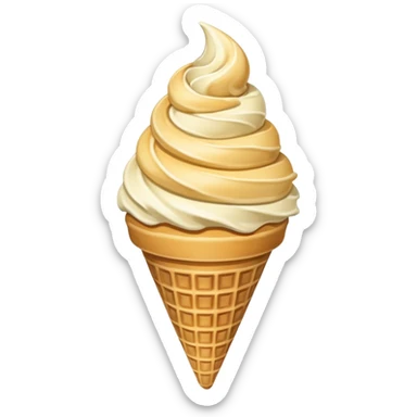 vanilla ice cream cone sticker