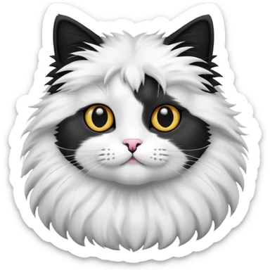 Lovely cat black withe sticker