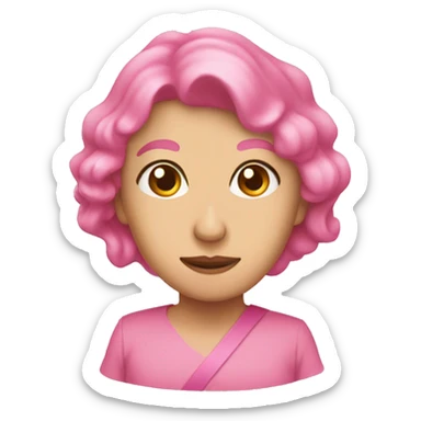 lazo rosa del cáncer sticker