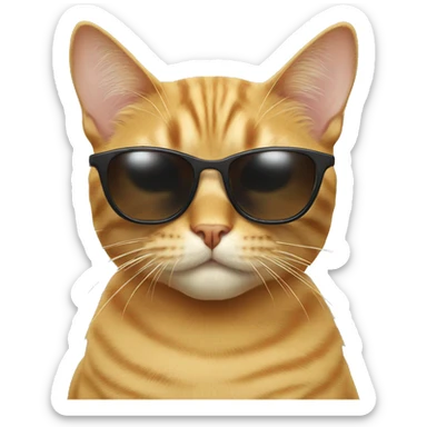 Cat with sunglasses sticker