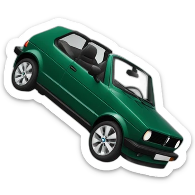 BMW / VW Golf car dark green sticker