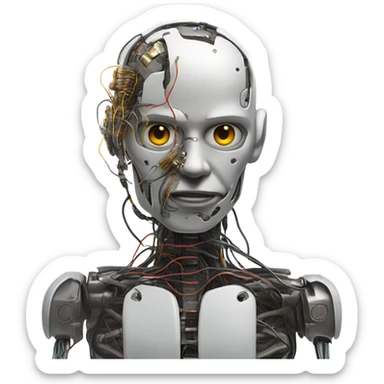 Dead cyborg sticker