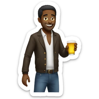 Drunk guy handing out 20s sticker