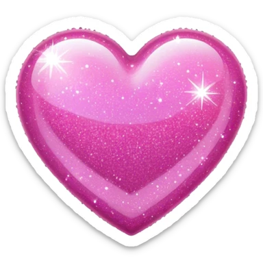 pink sparkly heart  sticker
