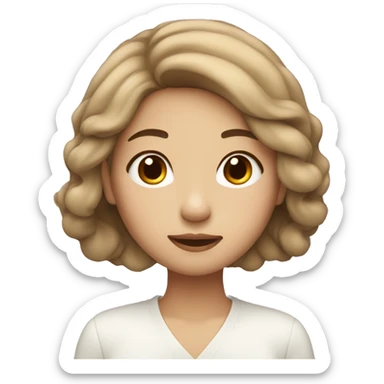 gorgeous asian girl with light brown hair sticker