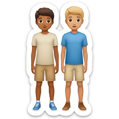 two best friends boys full height sticker