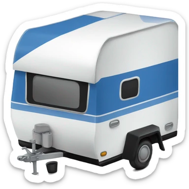 Blue white black camper trailer sticker