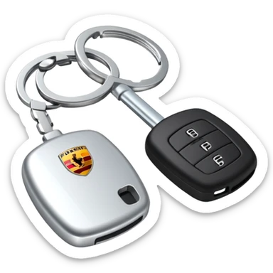 ключи от porsche  sticker