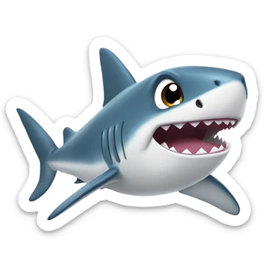 baby shark flying sticker