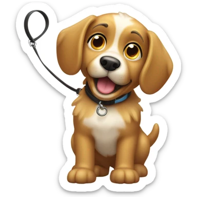 take a dog for a walk sticker