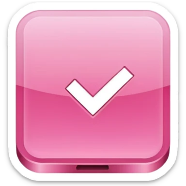 pink done checkbox sticker
