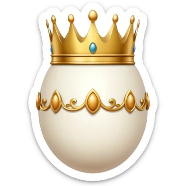 egg with crown sticker