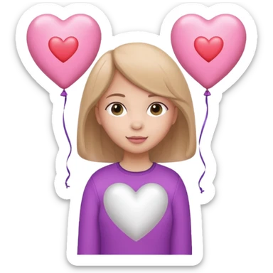 Gianna spelled with cute girl balloons sticker