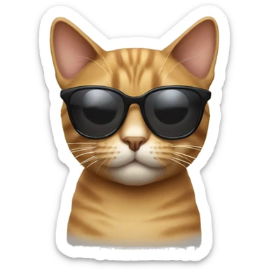 Cat with sunglasses sticker