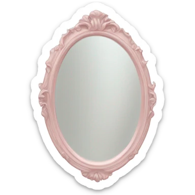 Vintage  pale pink mirror  sticker