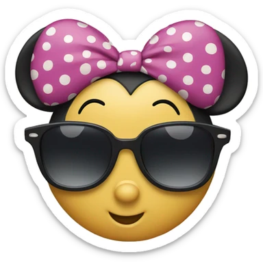 minnie mouse with sunglasses sticker