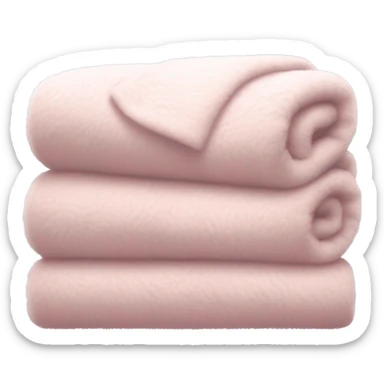 Aesthetic light pink big fluffy blanket  sticker