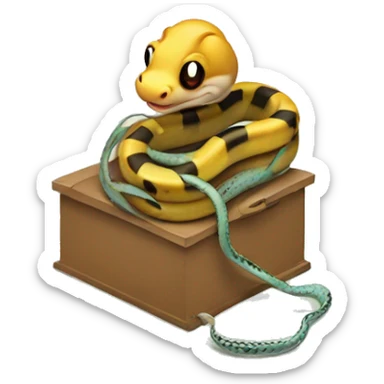 a snake in a mouse trap sticker