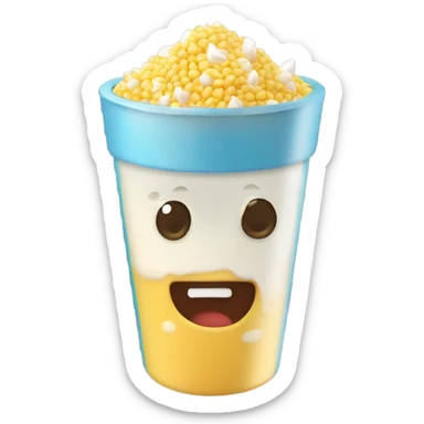 Elote con mayonesa y chile en vaso sticker