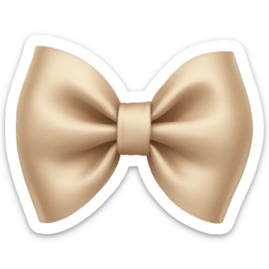beige bow sticker