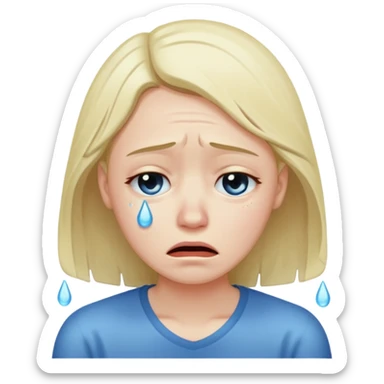 Triste pleure sticker