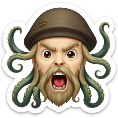 davy jones screaming sticker