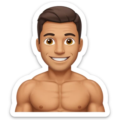 smug muscular shirtless colombian sticker
